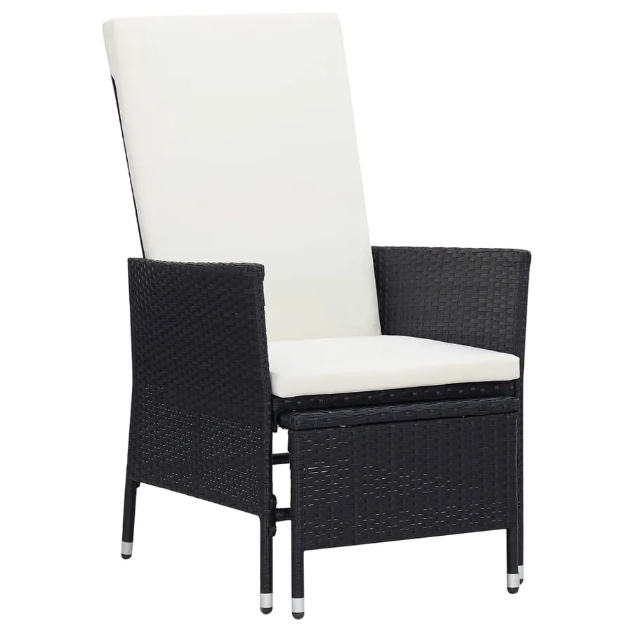 Salon de jardin 2 pcs avec coussins Résine tressée Noir - 2