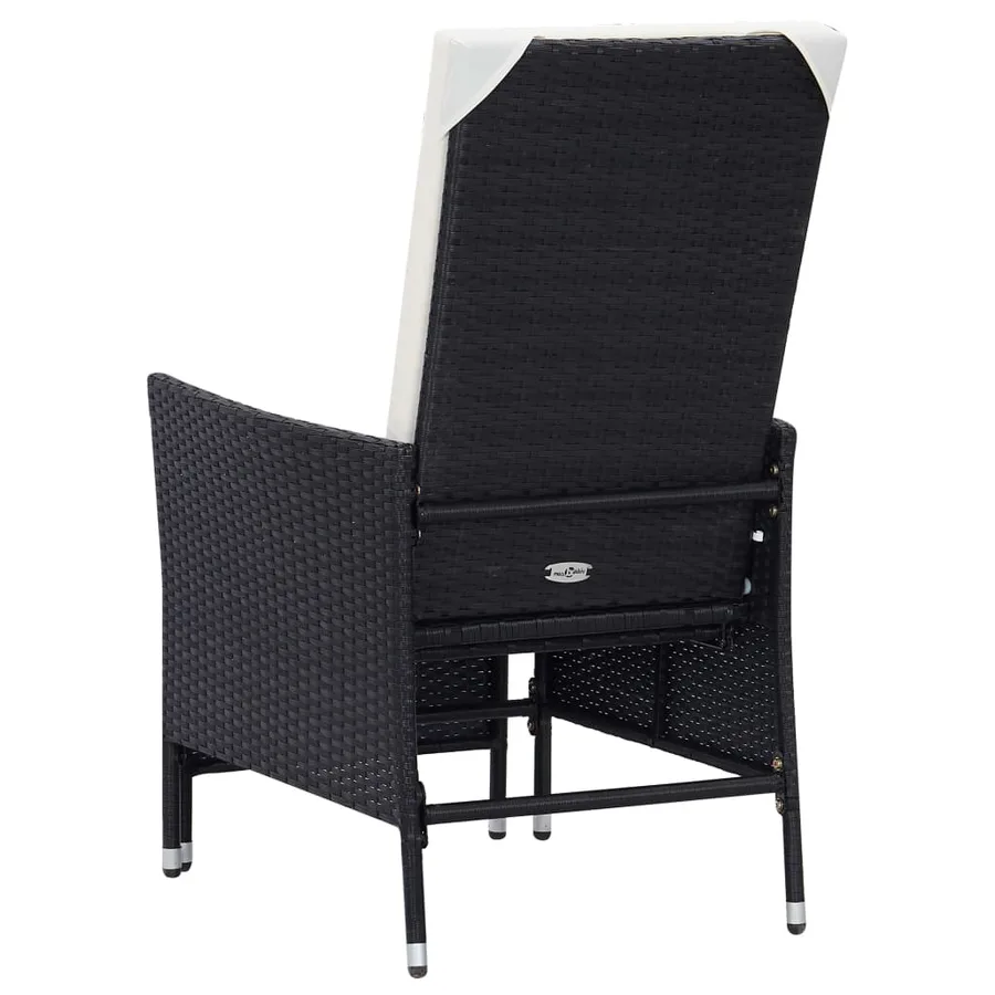 Salon de jardin 2 pcs avec coussins Résine tressée Noir - 7