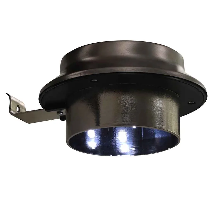 Lampe solaire à LED ronde d'extérieur 6 pcs 12 cm Blanc - 12