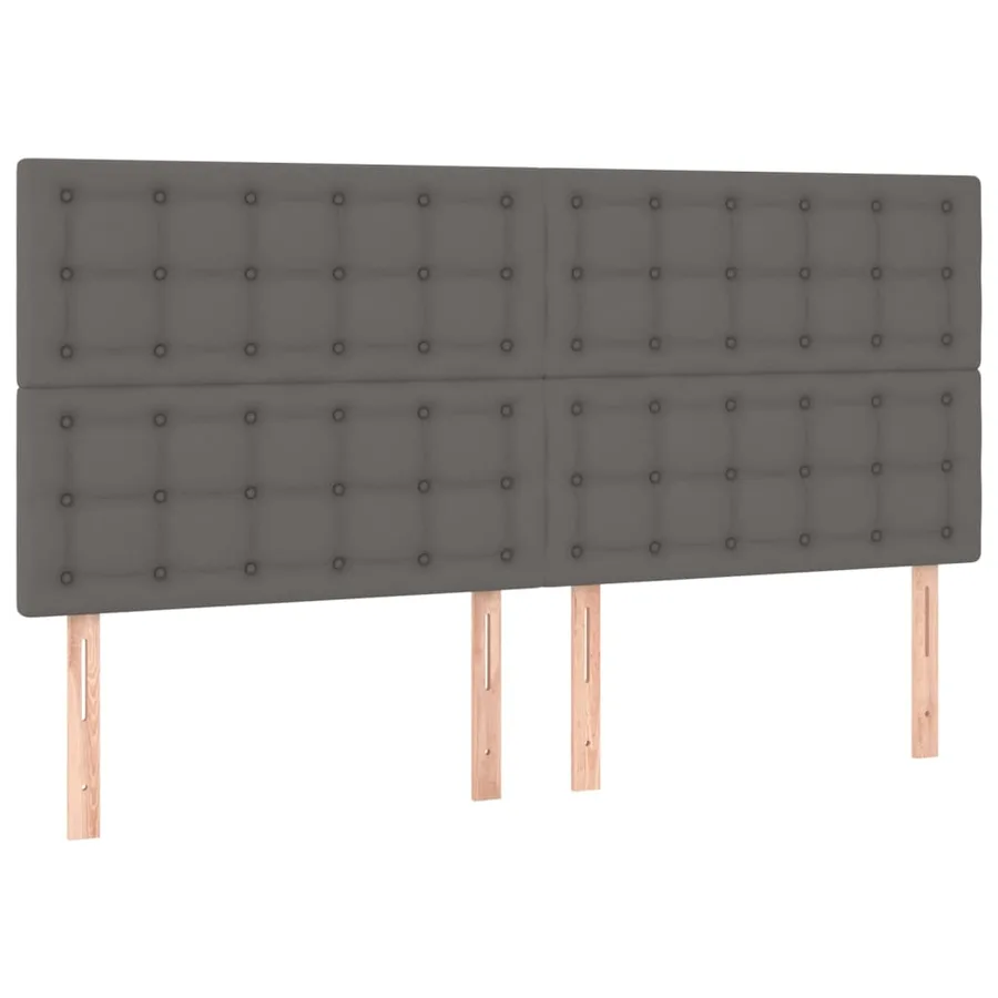 Sommier à lattes de lit avec matelas et LED Gris 200x200 cm - 7