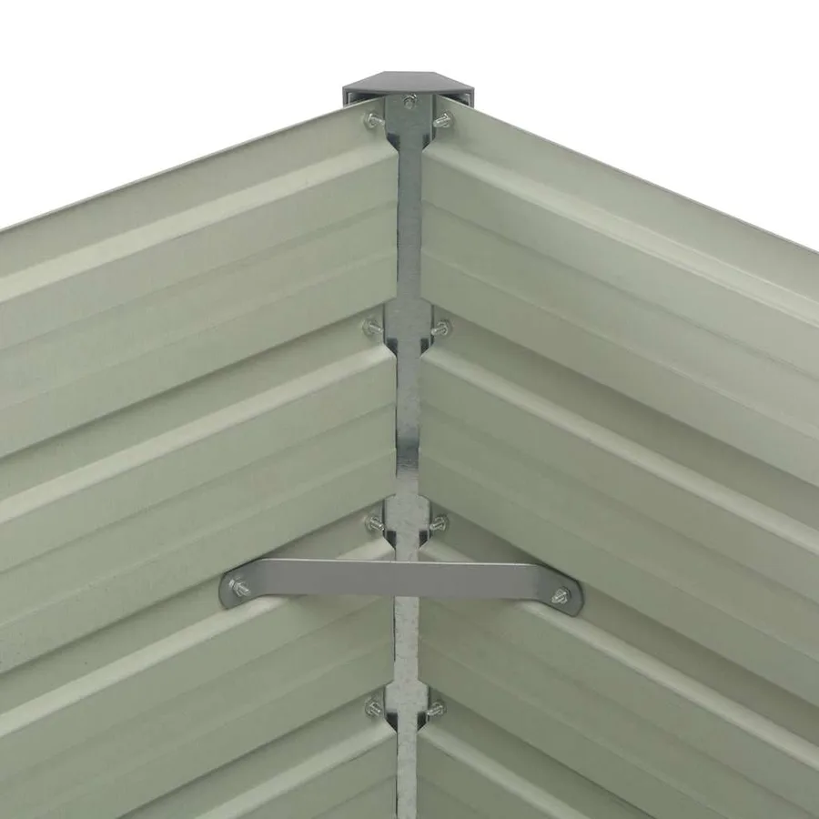 Jardinière surélevée Anthracite 100x100x77 cm Acier galvanisé - 10