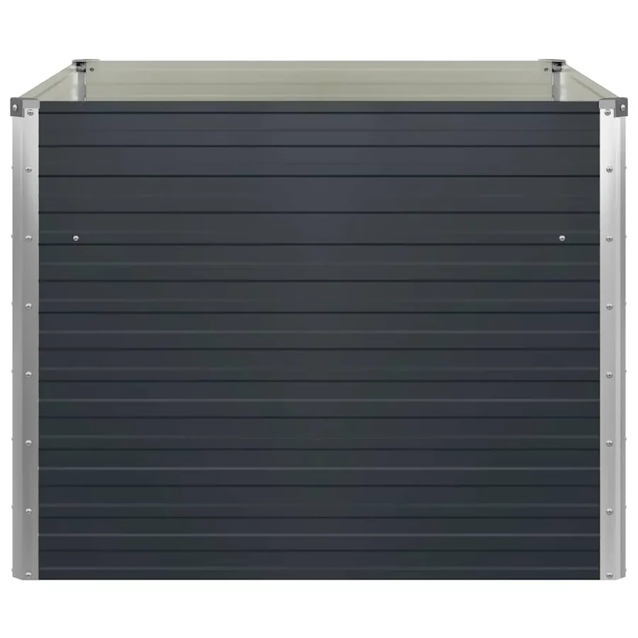 Jardinière surélevée Anthracite 100x100x77 cm Acier galvanisé - 6