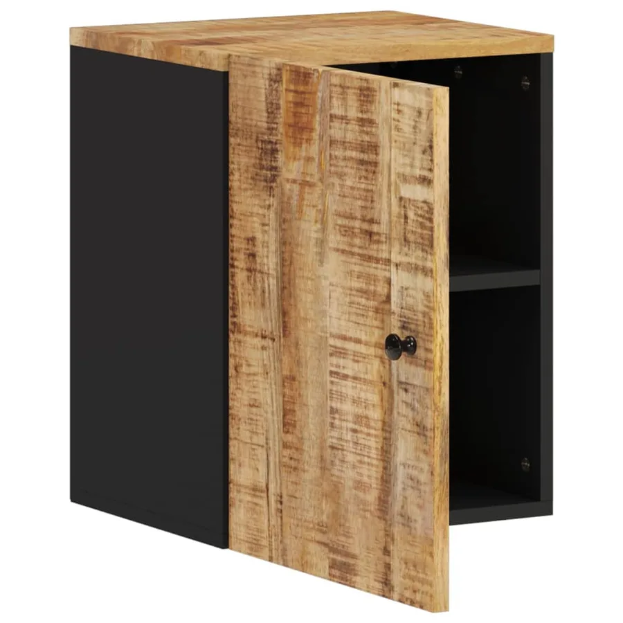 Armoire de salle de bain murale 38x33x48cm bois massif manguier - 3