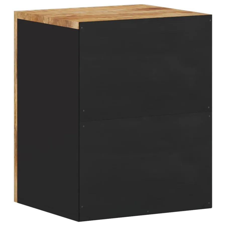 Armoire de salle de bain murale 38x33x48cm bois massif manguier - 6