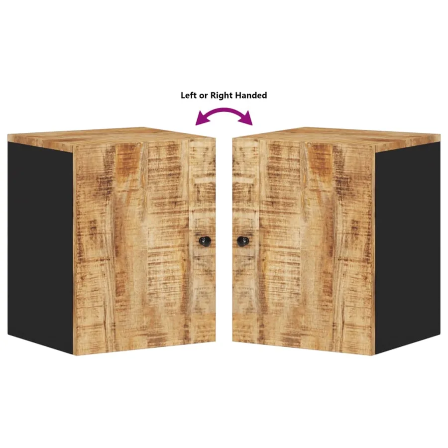 Armoire de salle de bain murale 38x33x48cm bois massif manguier - 7