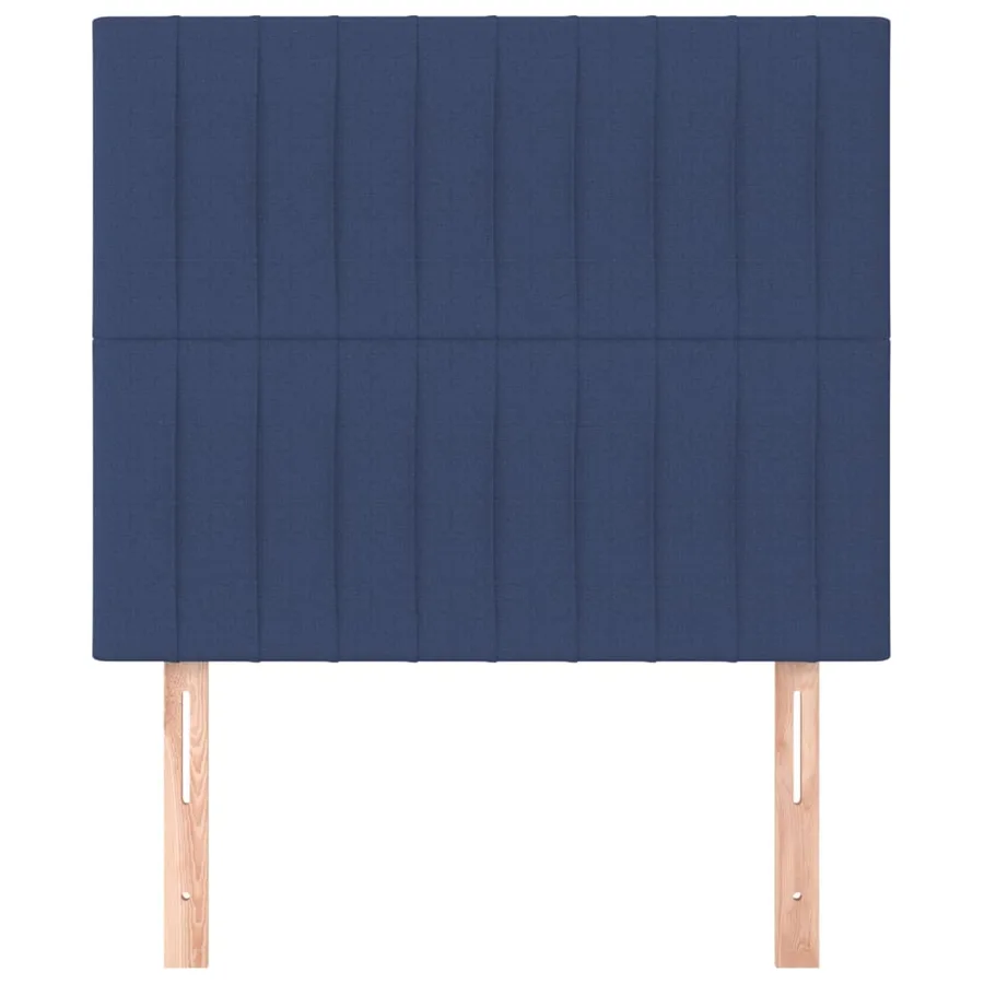 Tête de lit Bleu 90x5x118/128 cm Tissu - 3