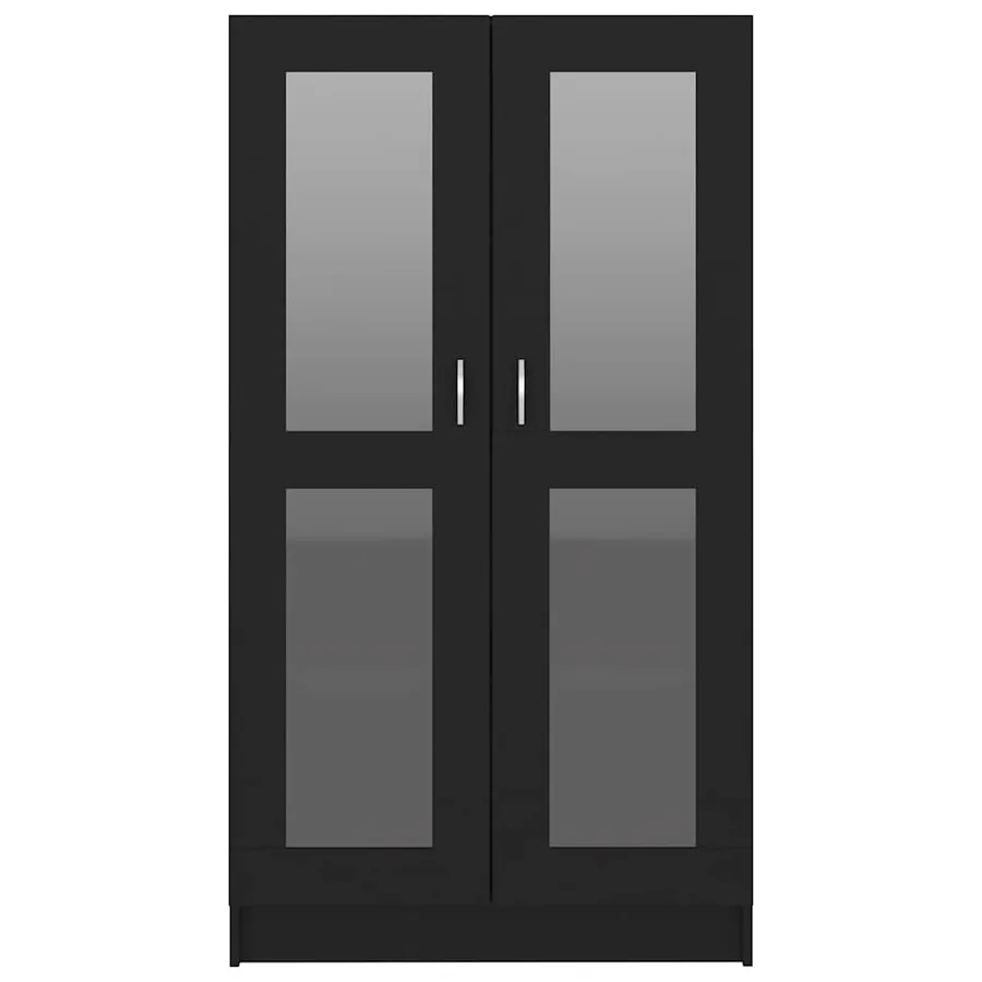Armoire à vitrine Noir 82,5x30,5x150 cm Bois d'ingénierie - 5