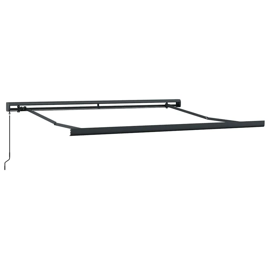 Auvent rétractable jaune et blanc 3,5x2,5 m tissu et aluminium - 6