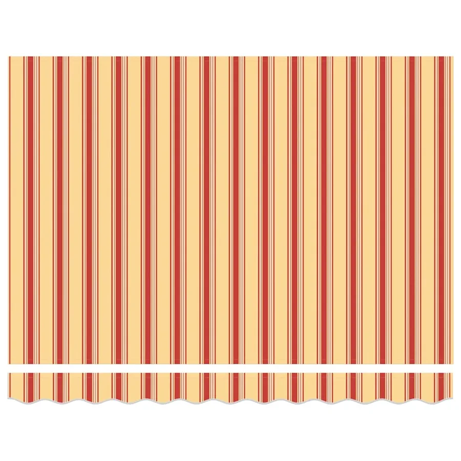 Auvent rétractable jaune et blanc 3,5x2,5 m tissu et aluminium - 7
