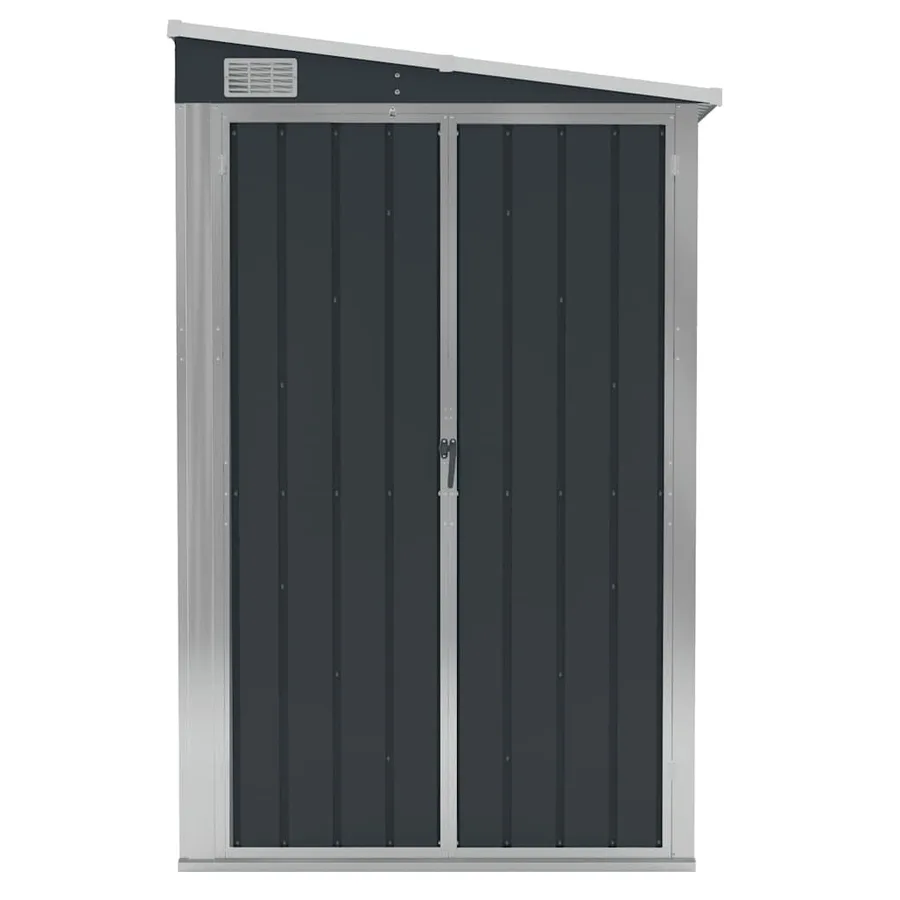 Abri de jardin mural Anthracite 118x288x178 cm Acier - 3