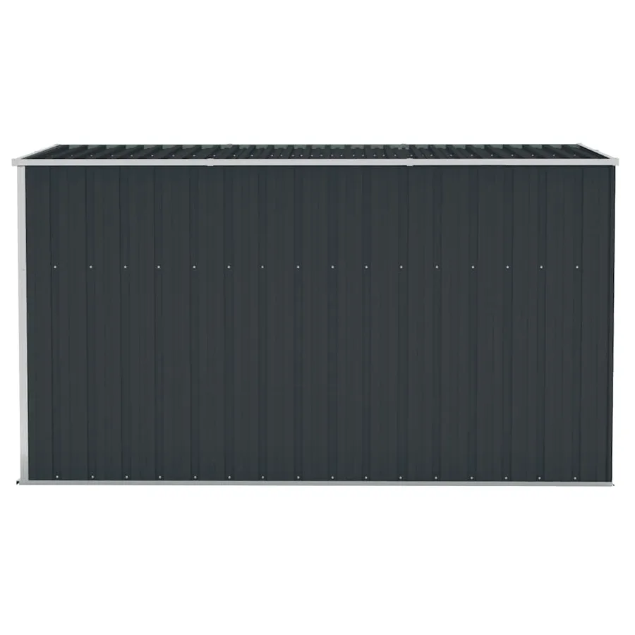 Abri de jardin mural Anthracite 118x288x178 cm Acier - 4
