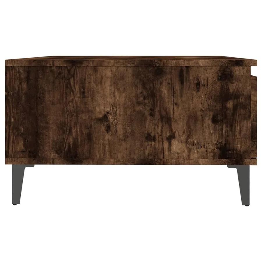Table basse chêne fumé 90x60x35 cm bois d'ingénierie - 6