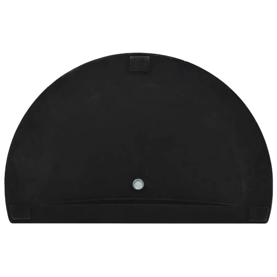Socle demi-rond de parasol Polyrésine 9 kg Noir - 5
