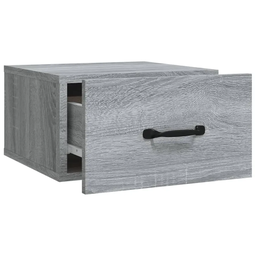 Table de chevet murale Sonoma gris 35x35x20 cm - 5