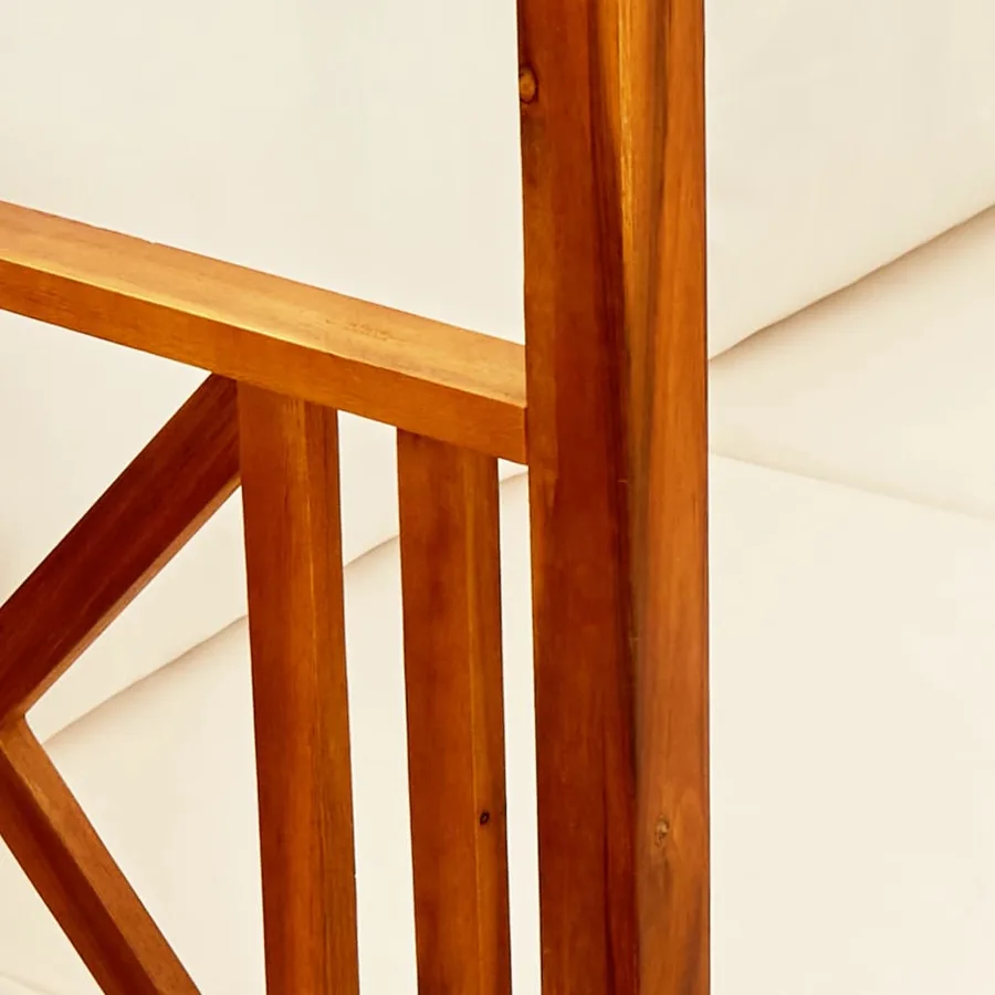 Banc de jardin avec auvent Bois d'acacia solide - 7
