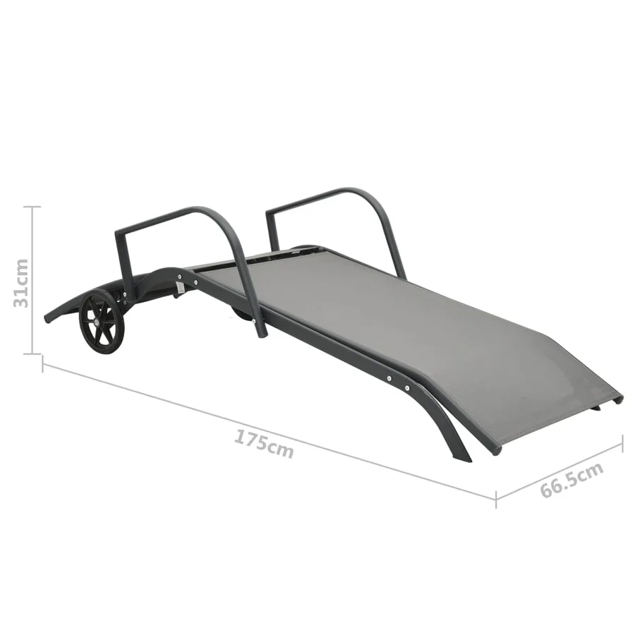 Chaise longue Acier et textilène - 7