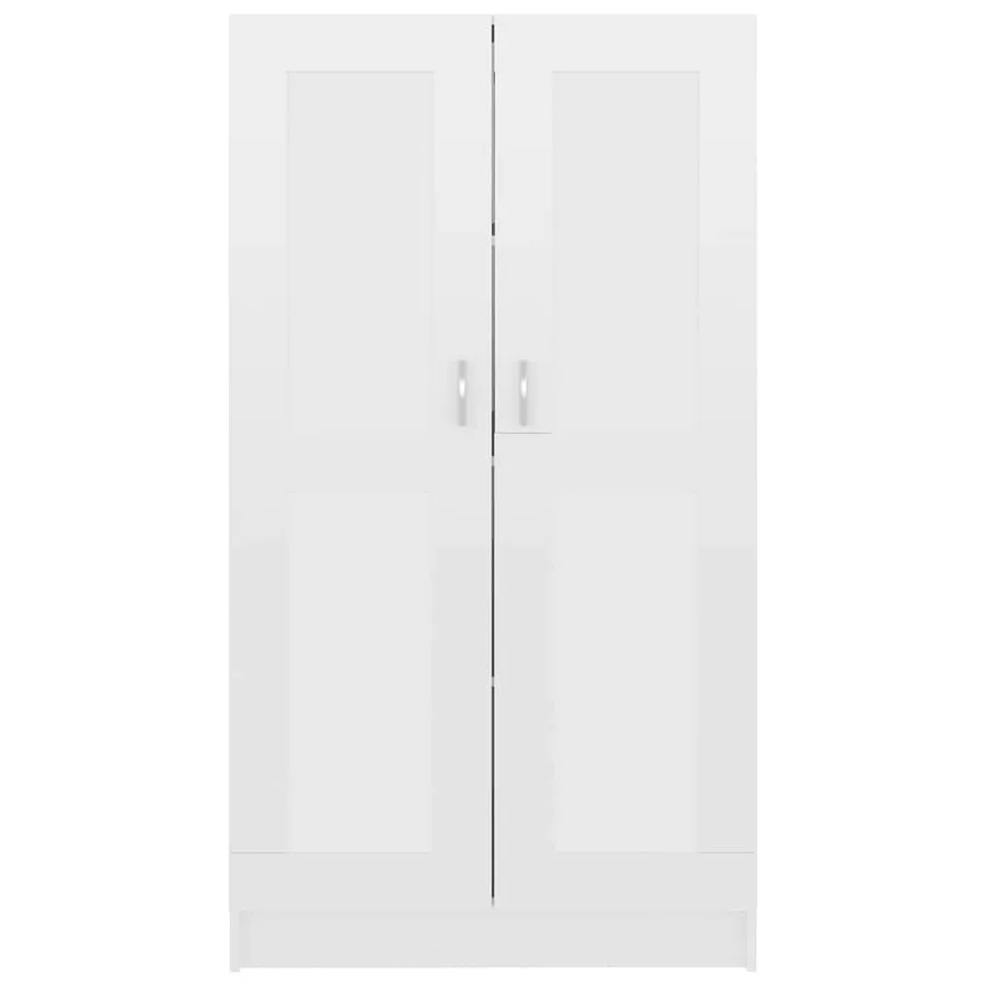 Bibliothèque Blanc brillant 82,5x30,5x150 cm Bois d’ingénierie - 5