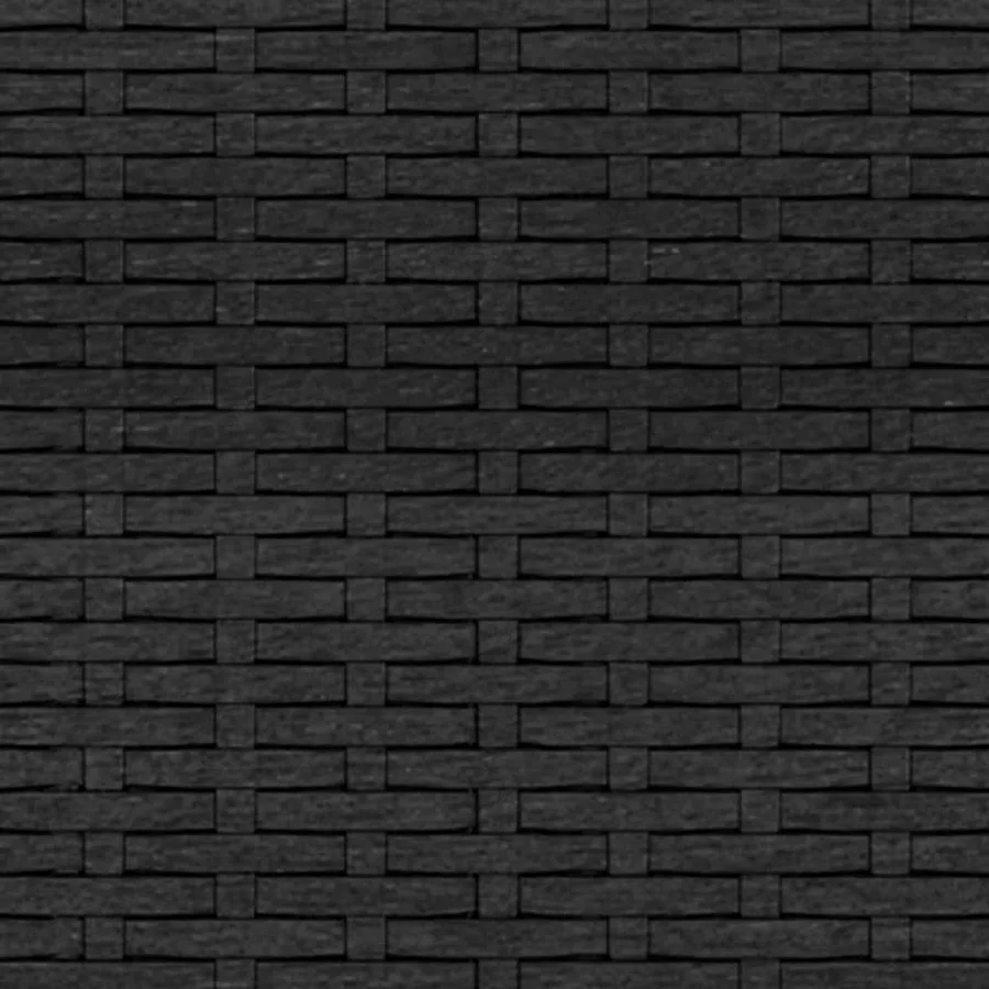 Canapé de jardin à 3 places avec coussins noir résine tressée - 7
