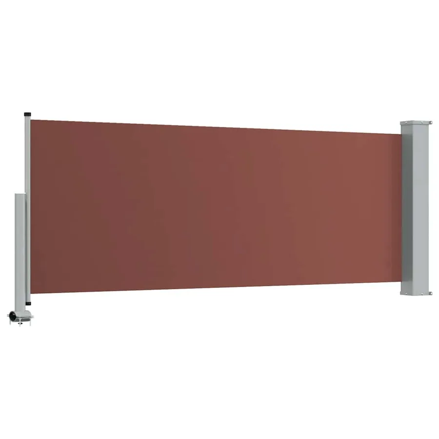 Auvent latéral rétractable de patio 100x300 cm Marron - 7