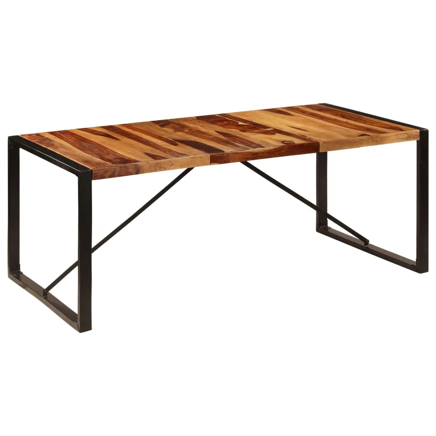 Table à dîner 200x100x75 cm Bois de Sesham solide - 10