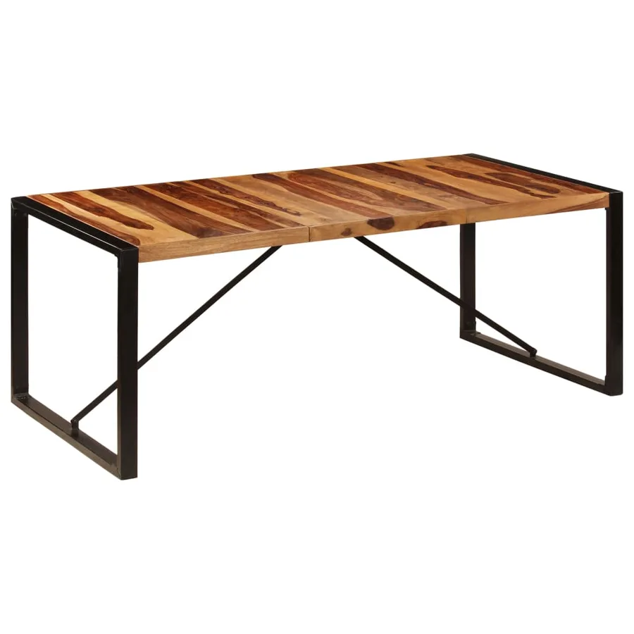 Table à dîner 200x100x75 cm Bois de Sesham solide - 11