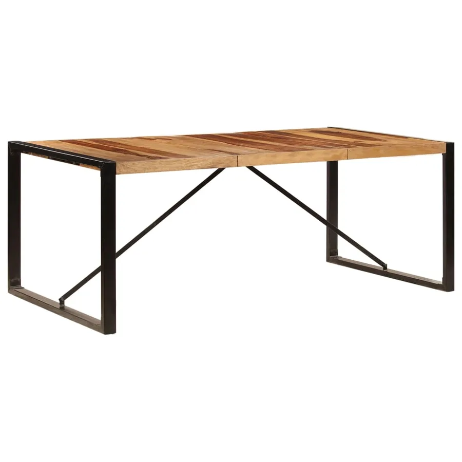 Table à dîner 200x100x75 cm Bois de Sesham solide - 3