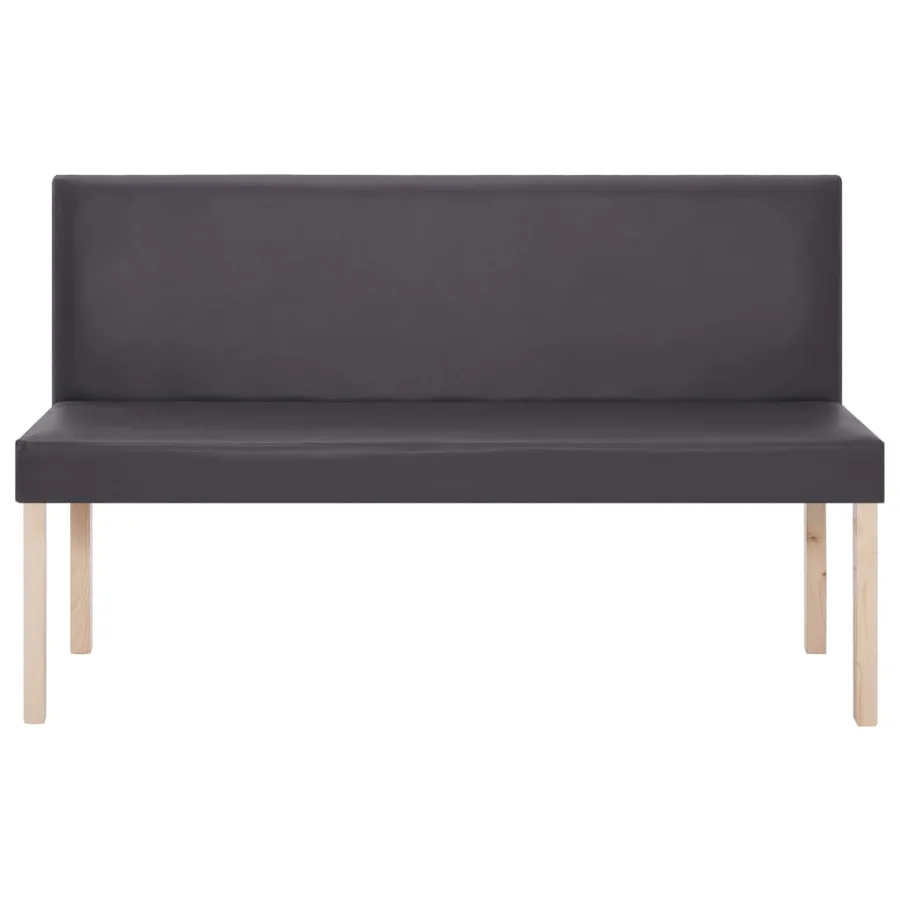 Banc 139,5 cm Gris Similicuir - 3