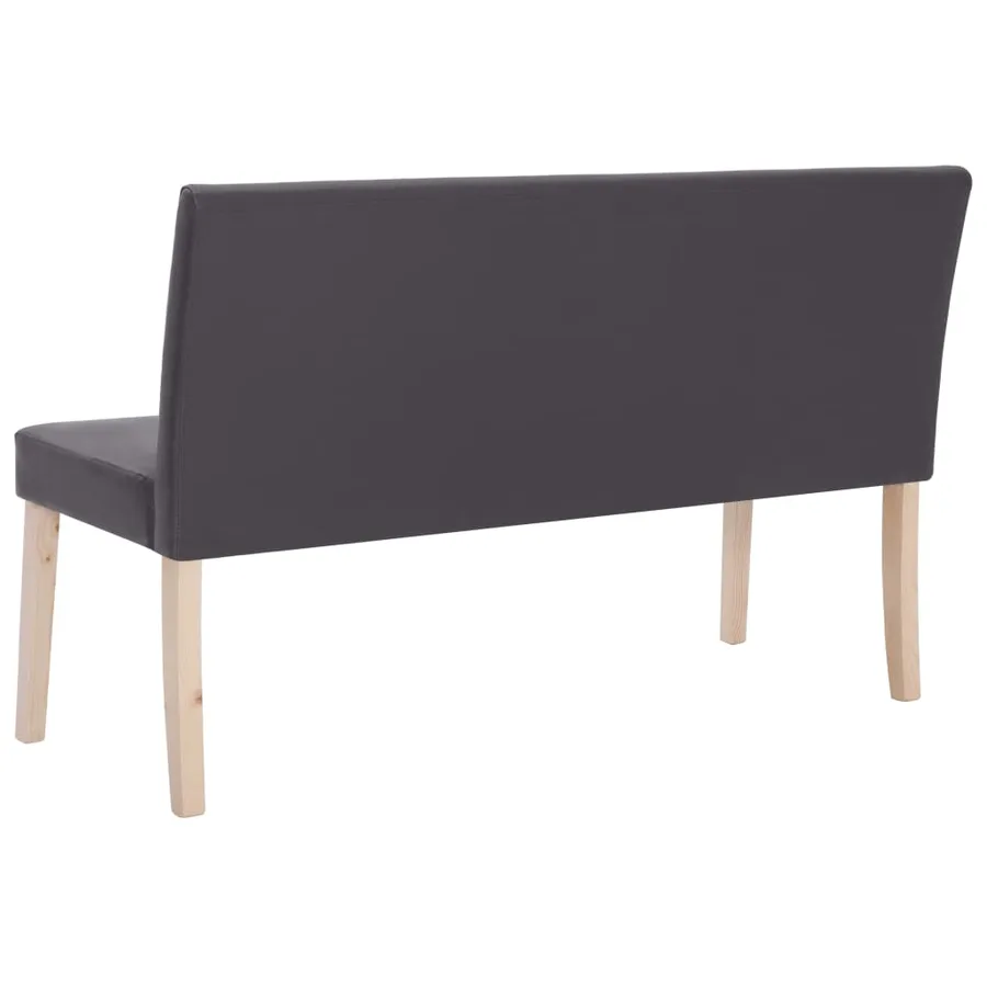 Banc 139,5 cm Gris Similicuir - 5