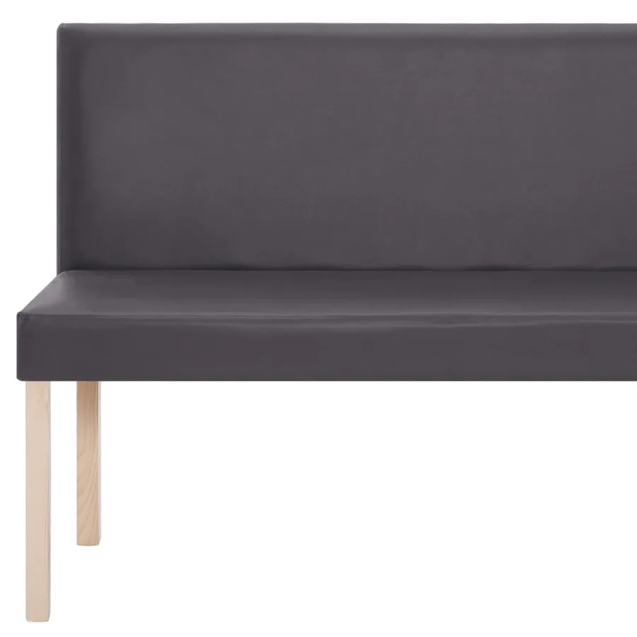 Banc 139,5 cm Gris Similicuir - 6