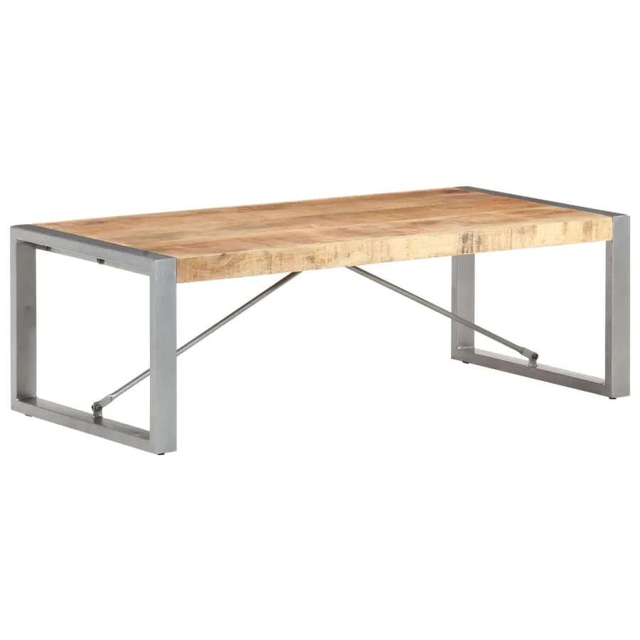 Table basse 120x60x40 cm Bois de manguier brut - 7