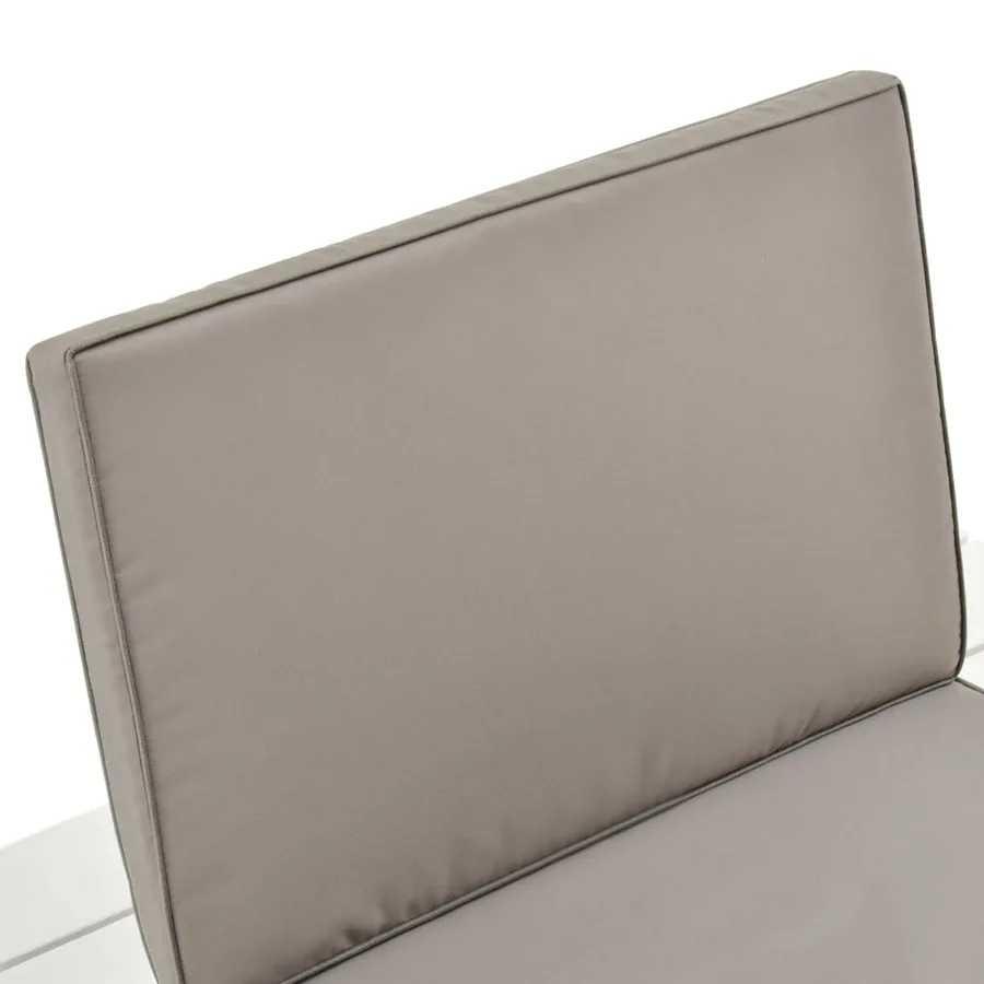 Chaise de salon de jardin avec coussin Plastique Blanc - 5