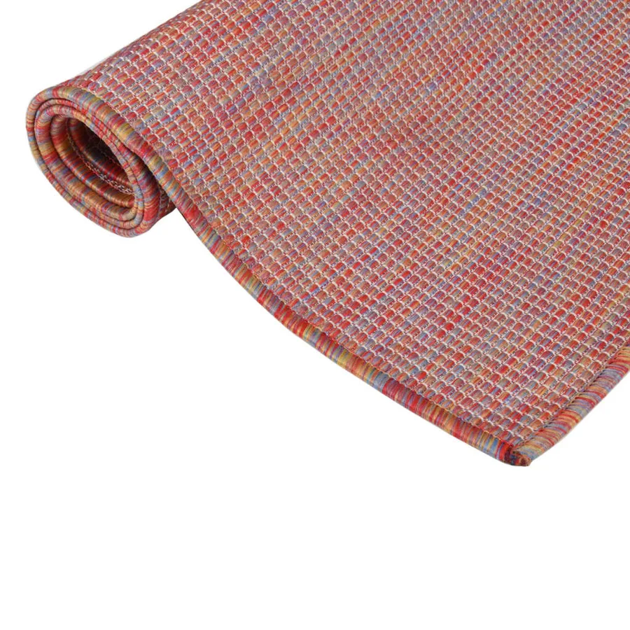 Tapis à tissage plat d'extérieur 200x280 cm Rouge - 3