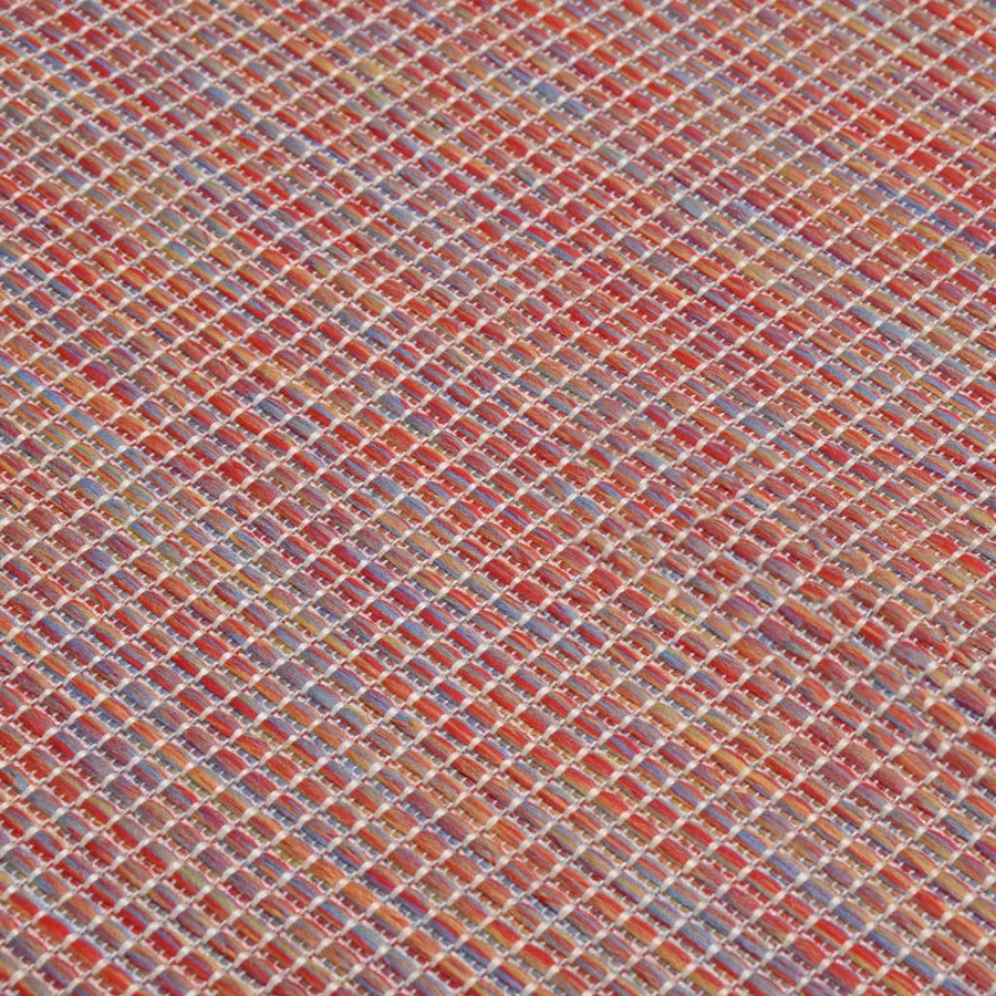 Tapis à tissage plat d'extérieur 200x280 cm Rouge - 5