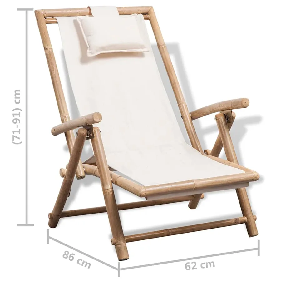 Chaise de terrasse d'extérieur Bambou - 6