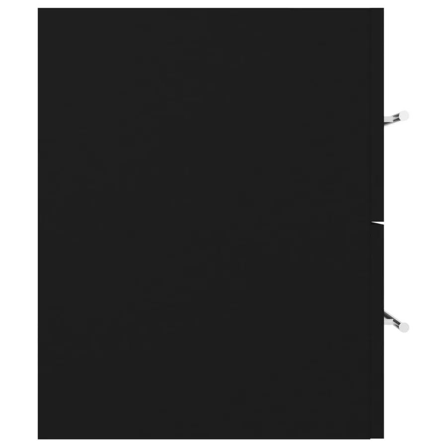 Armoire d'évier Noir 100x38,5x48 cm Bois d’ingénierie - 5