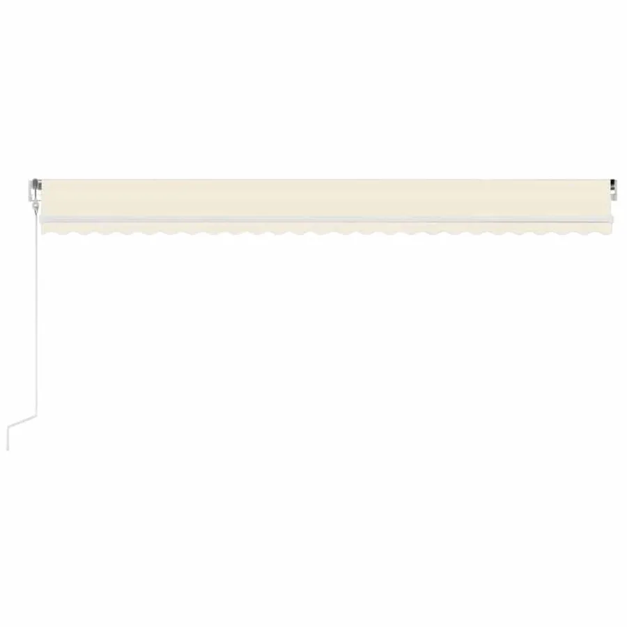 Auvent automatique avec capteur de vent et LED 600x300 cm Crème - 3