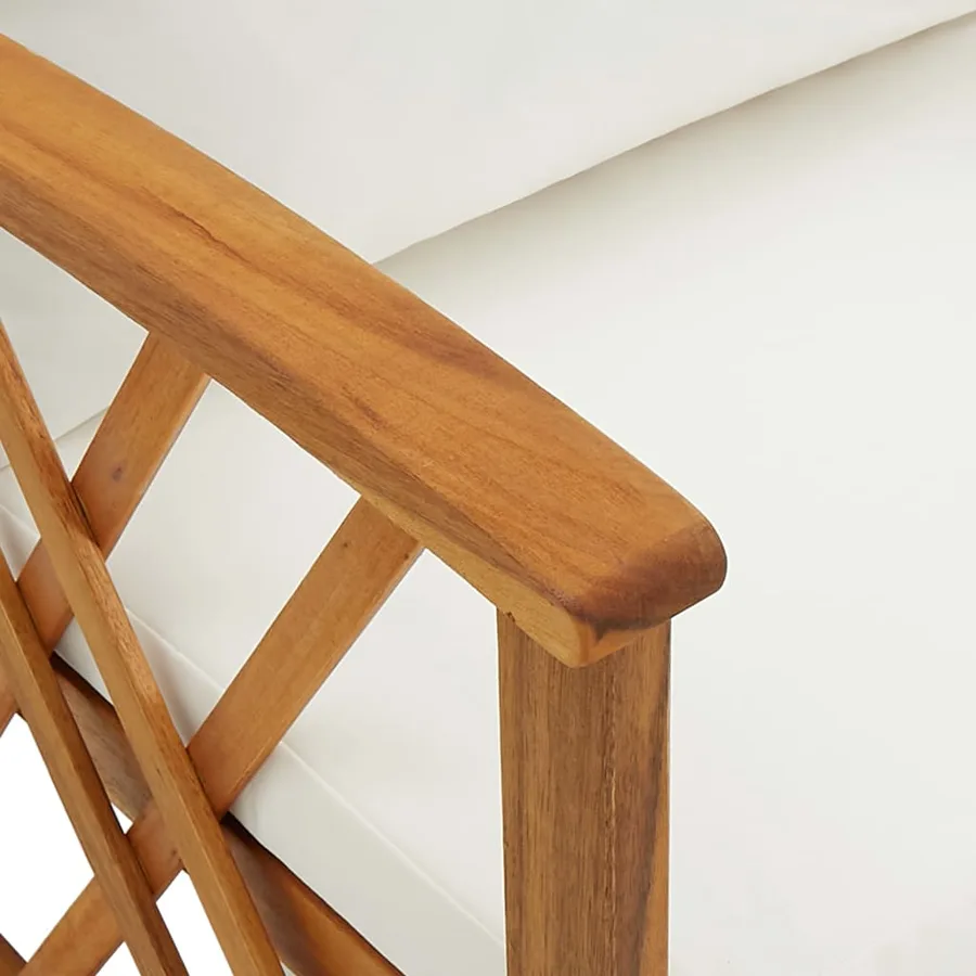 Chaises de jardin avec coussins lot de 2 Bois d'acacia massif - 7