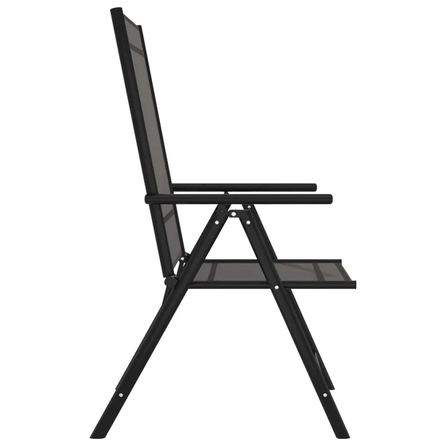 Chaises de jardin pliables lot de 6 Textilène Noir - 4
