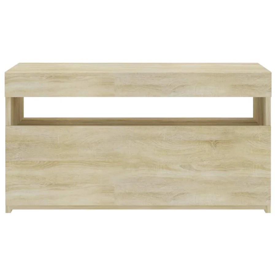 Meuble TV avec lumières LED Chêne sonoma 75x35x40 cm - 7