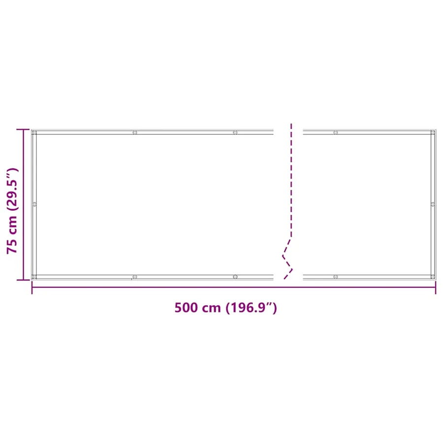 Écran de balcon Anthracite 75x500 cm Tissu Oxford - 6
