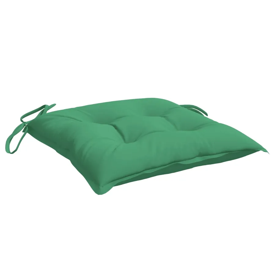 Coussins de chaise lot de 2 vert 50x50x7 cm tissu oxford - 5