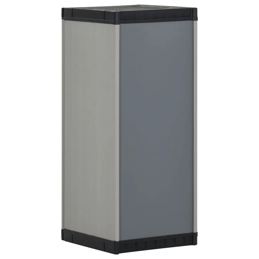 Armoire de rangement de jardin 1 étagère Gris/noir 35x40x85 cm - 6