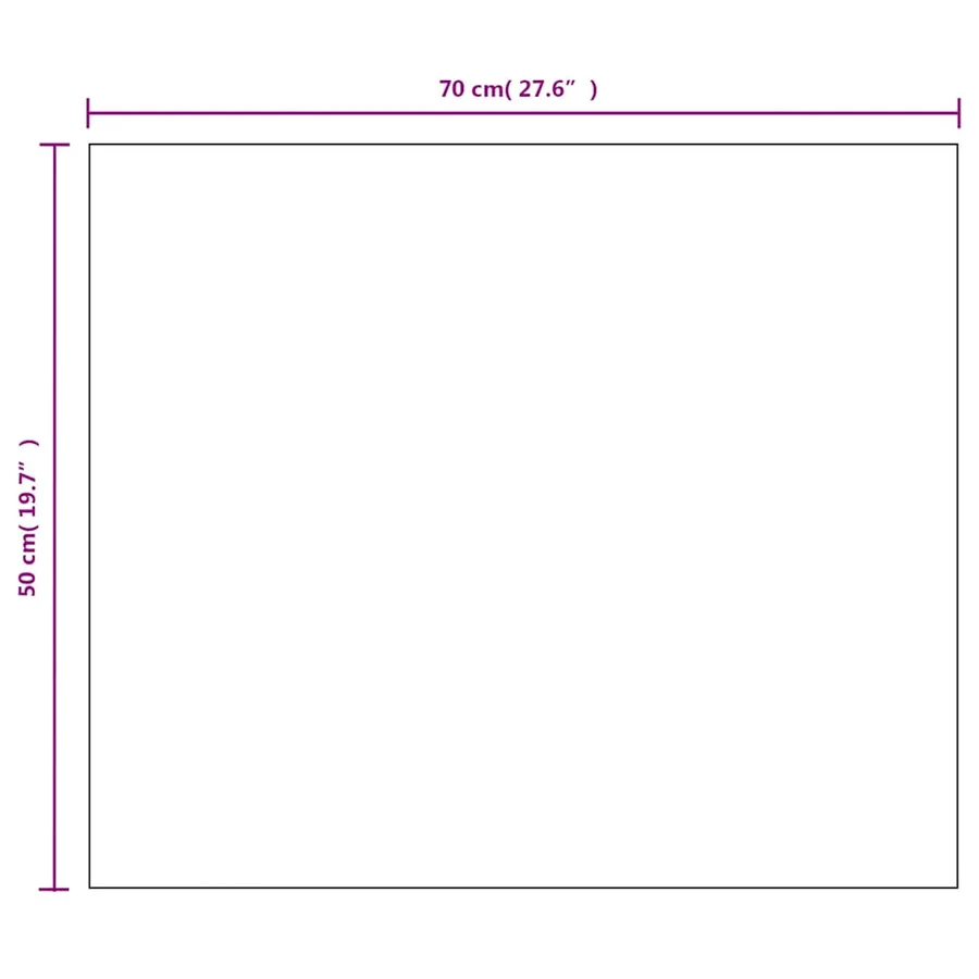 Miroir sans cadre 70x50 cm Verre - 7