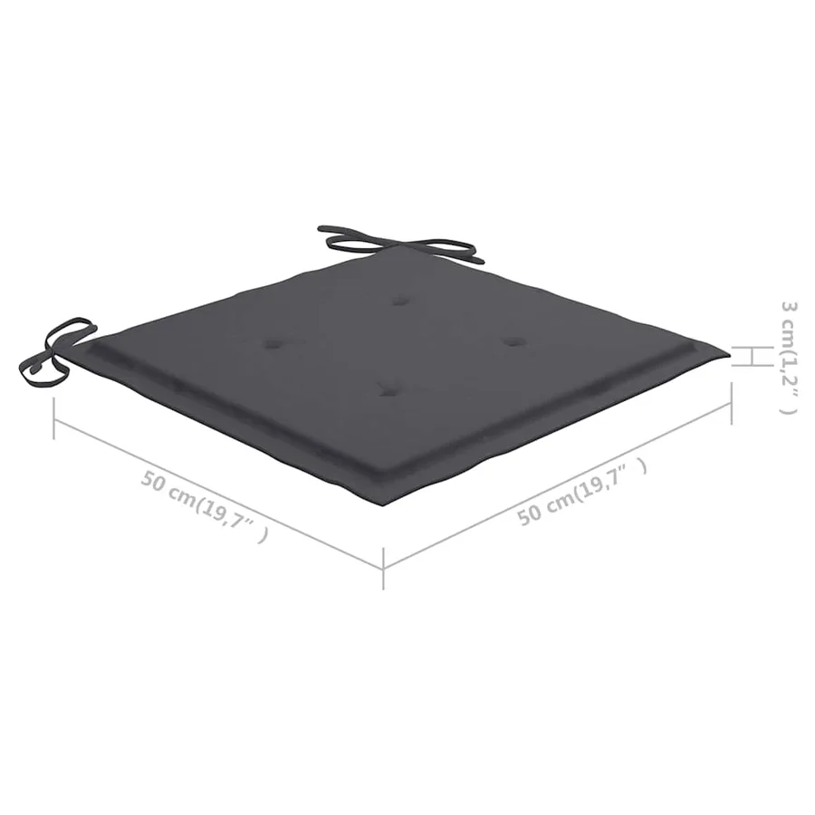 Chaises de jardin avec coussins lot de 2 Bois d'acacia massif - 11