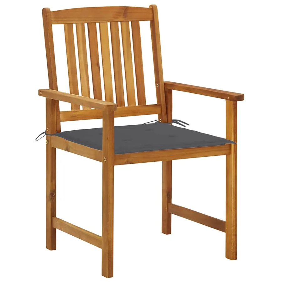 Chaises de jardin avec coussins lot de 2 Bois d'acacia massif - 3