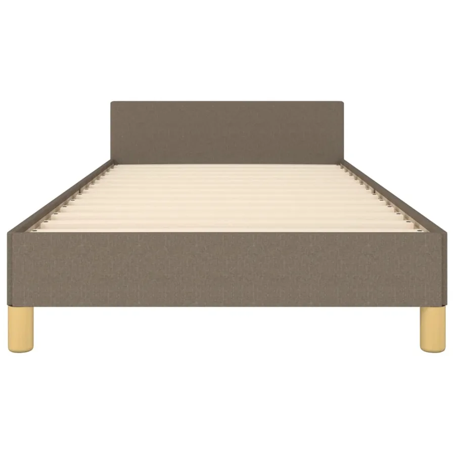 Cadre de lit sans matelas taupe 90x200 cm tissu - 6
