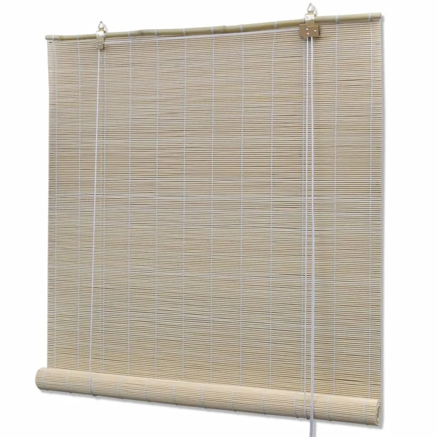 Stores à rouleau Bambou naturel 2 pcs 120x160 cm - 2