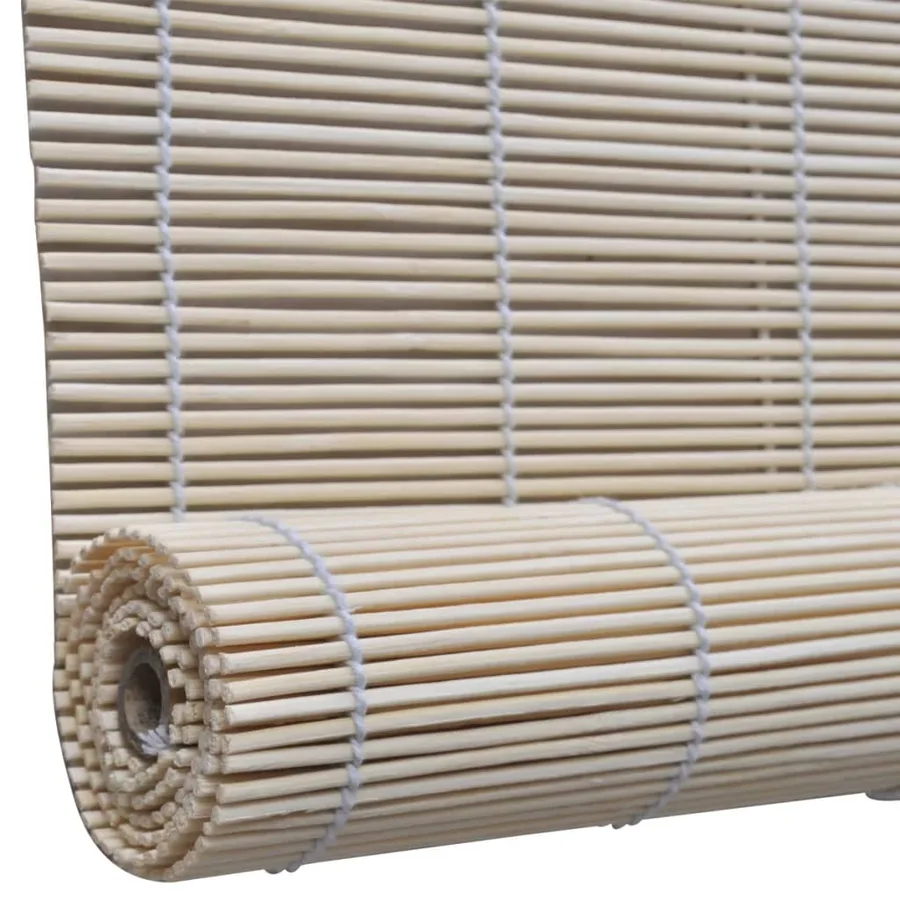 Stores à rouleau Bambou naturel 2 pcs 120x160 cm - 4
