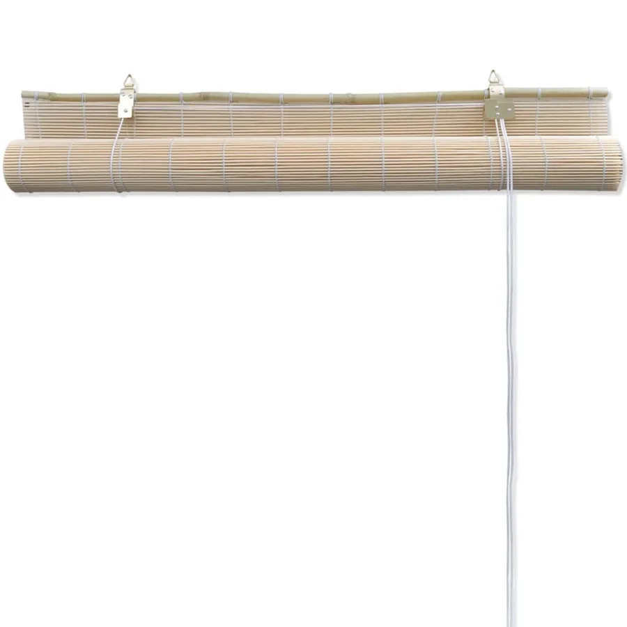 Stores à rouleau Bambou naturel 2 pcs 120x160 cm - 6