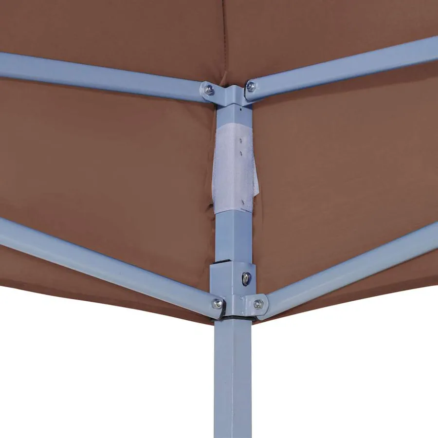 Toit de tente de réception 3x3 m Marron 270 g/m² - 4